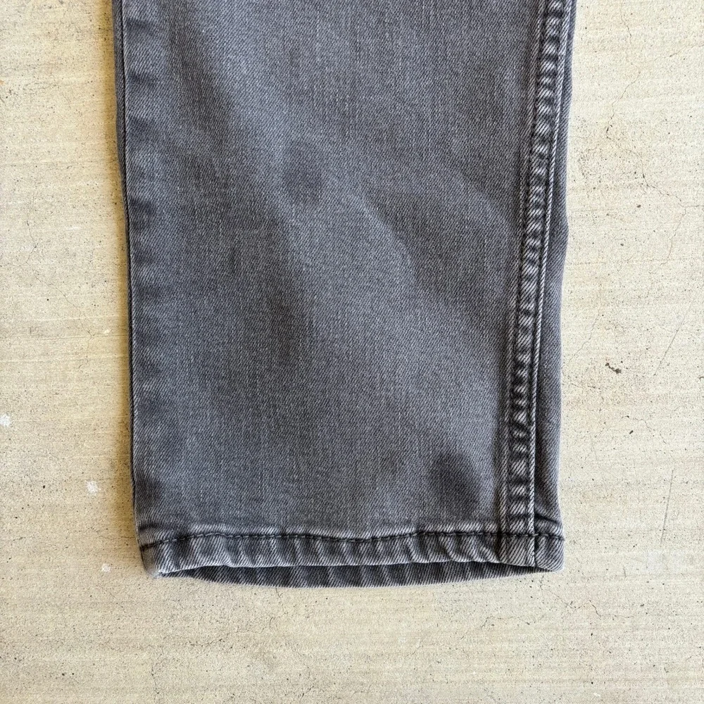 Levi's 502 Regular Taper Jeans Mens 32x30 Gray Wash Stretch Denim Skate Flaw